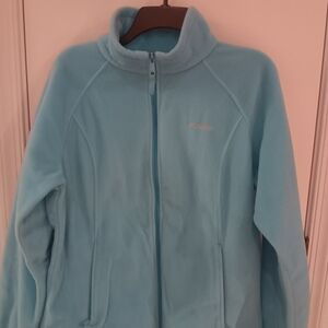 Columbia Women's Sky Blue Full-Zip Teddy Fleece Jacket